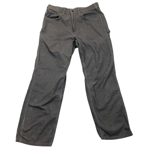 Carhartt Mens Work Pants Size 35W Cargo Utility Straight Leg Relaxed Gray Casual - Picture 1 of 15